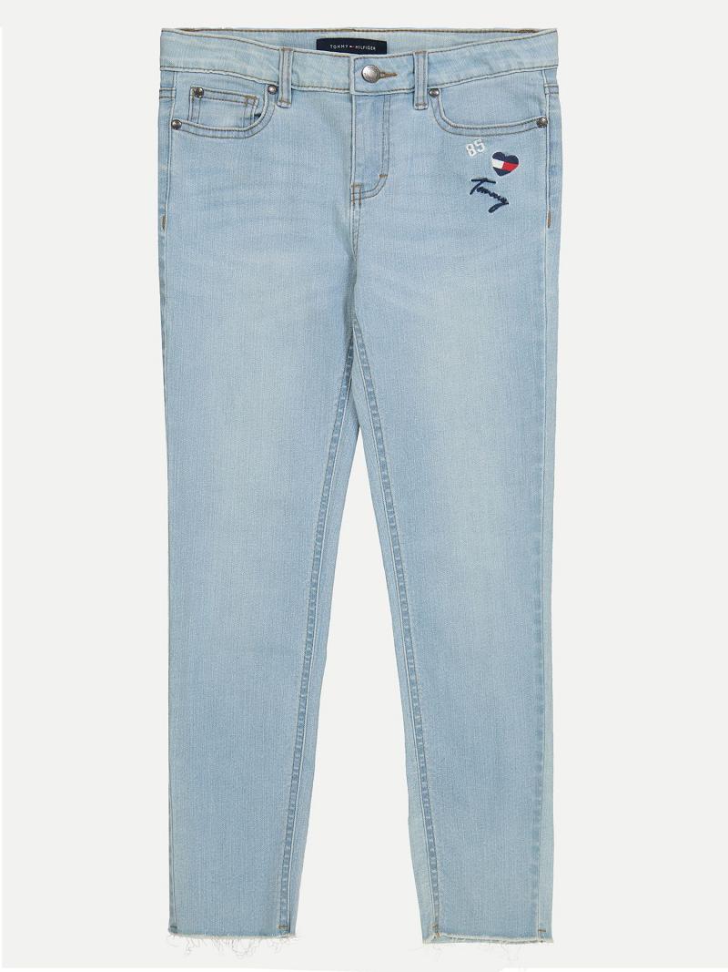 Lány Tommy Hilfiger Big High Rise Tapered Fit Farmer Nadrág Kék | HU 1807ILH